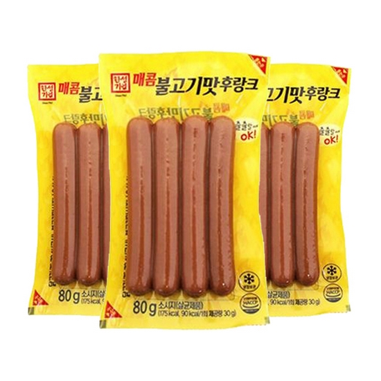 한성기업 매콤 불고기맛 후랑크 80g이미지입니다. 누르면 해당 게시물로 새창이동합니다.