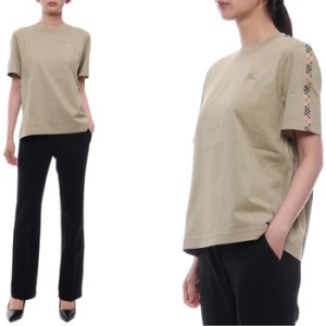 여성 체크 트리밍 반팔티셔츠 8106283 SKYLARK 25S