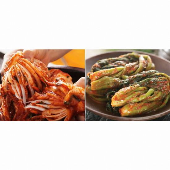 굿지앤 천하일미 포기김치 3kg+갓김치 1kg (1개)