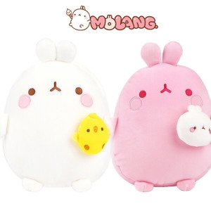 몰랑이 납작 소프트 인형 25cm 토끼 동물 애착 모찌 쿠션 생일 친구 선물강아지 고양이 곰