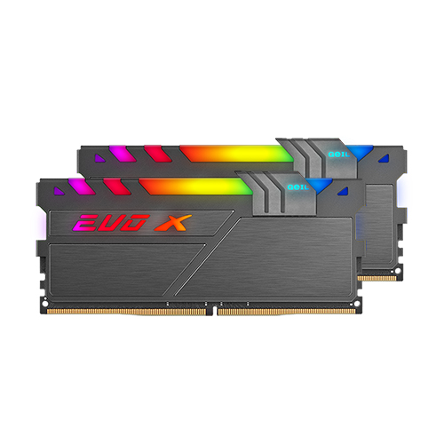 GeIL DDR4-3200 CL16 EVO X II AMD Gray RGB 패키지 (64GB(32Gx2))_이미지