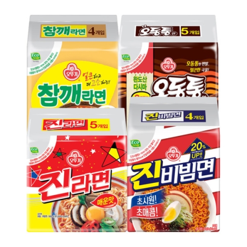 오뚜기 인기라면 18입 (참깨4+진비빔면4+진라면5+오동통5)