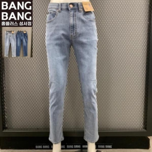 뱅뱅 HC04 남성인밴드밑위긴워싱편한스판청바지 봄가을 라이크라 레귤러핏 적당 S19141515_이미지