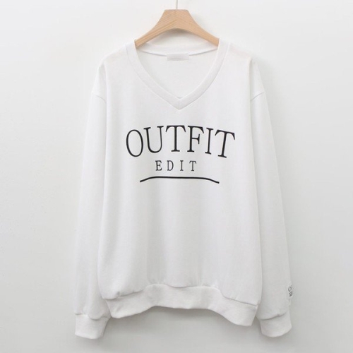 아이우먼 아웃핏패치루즈맨투맨 POK263M409 빅사이즈