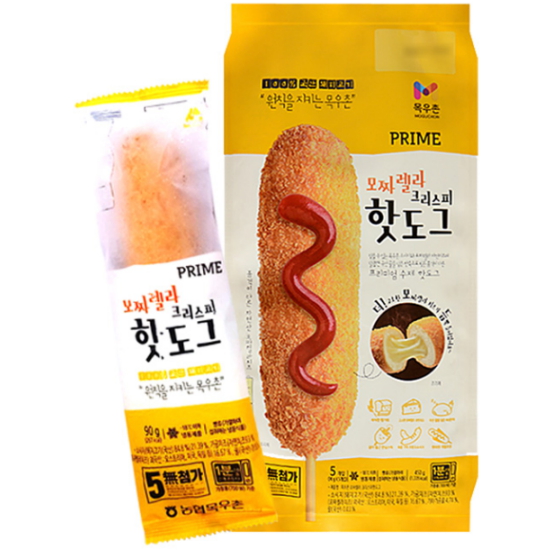 목우촌 프라임 모짜렐라 크리스피 핫도그 5개입 450g (1개)