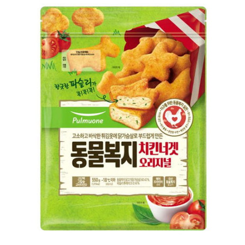 풀무원 동물복지 치킨너겟 오리지널 550g (1개)_이미지
