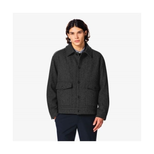  라코스테 LACOSTE 남성 퀼팅 안감 울 드리즐러 자켓 멜란지그레이 BH533E-55NCCA 337200