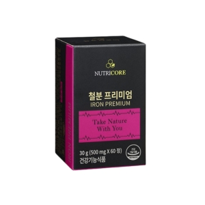 뉴트리코어 철분 프리미엄 500mg 60정 (10개)_이미지