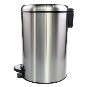 삼정크린마스터 스텐 페달 무소음 원형휴지통 20L