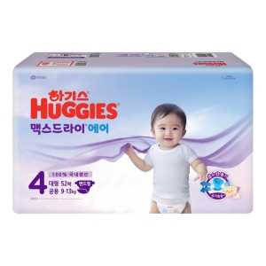 유한킴벌리 하기스 2025 맥스드라이 에어 밴드형 4단계-공용 (52매)