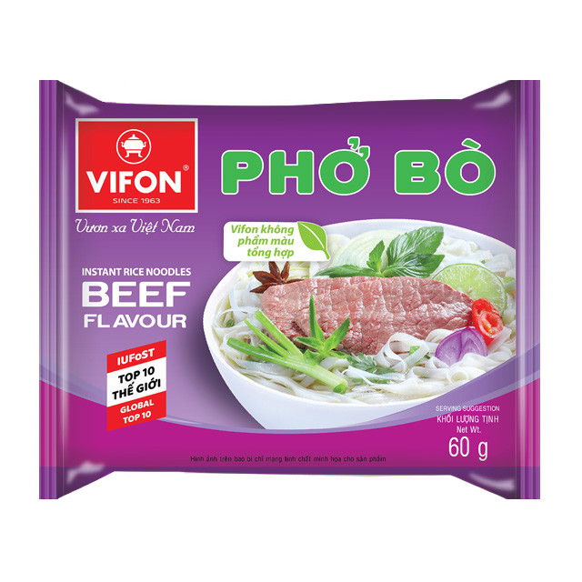 VIETNAMFOOD 비폰 포보 베트남 쌀국수 소고기맛 60g (1개)
