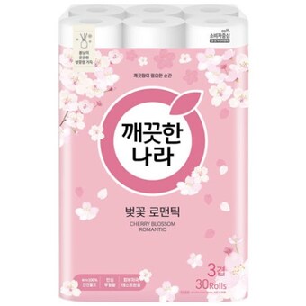 깨끗한나라 벚꽃 로맨틱 27m (30롤)