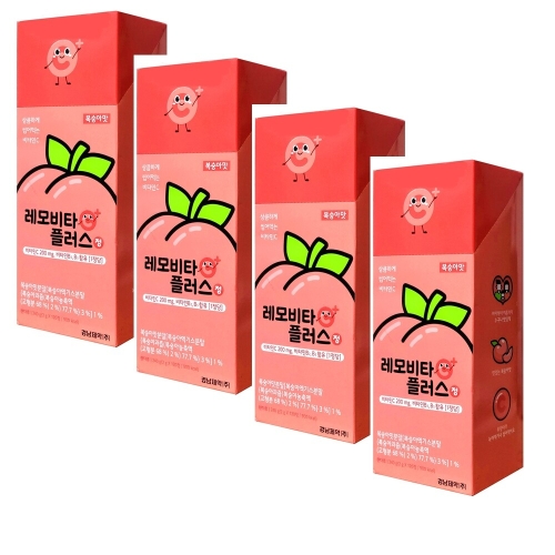 경남제약 레모비타플러스정 복숭아맛 120정 (4개)