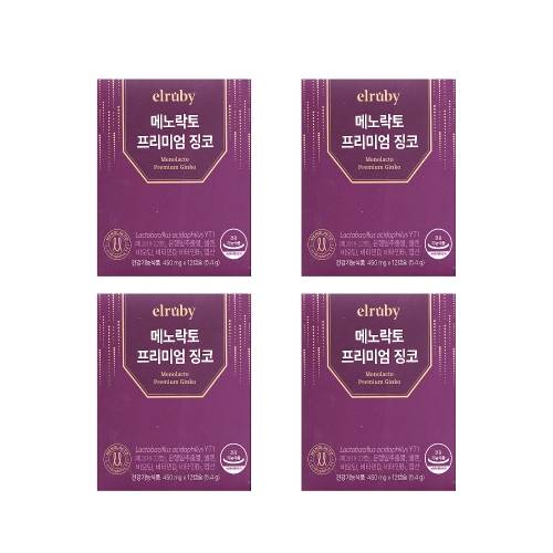 휴온스 엘루비 메노락토 프리미엄 징코 450mg 12캡슐 (4개)