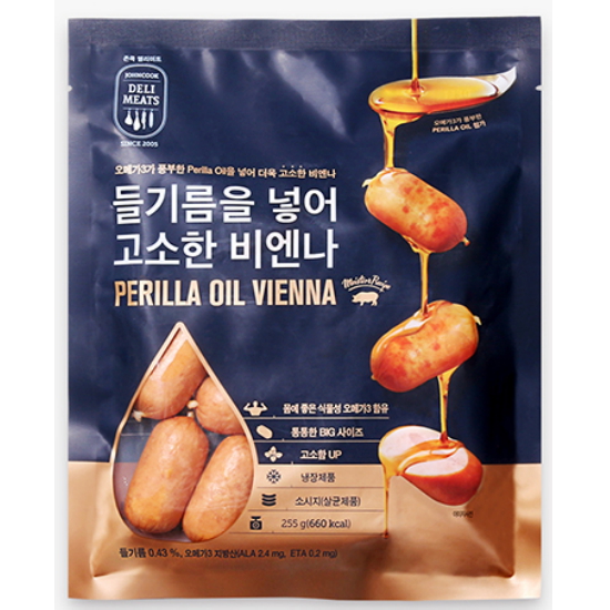 에쓰푸드 존쿡 델리미트 들기름을 넣어 고소한 비엔나 255g (1개)_이미지