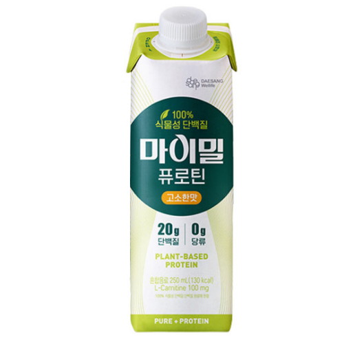 대상웰라이프 마이밀 식물성 단백질 퓨로틴 고소한맛 250ml (12개)_이미지