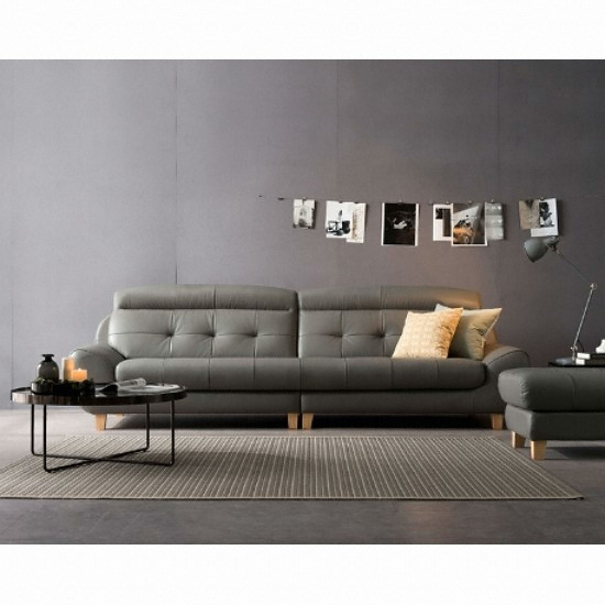 자코모 디얼스 슈렁큰 천연가죽 소파 4인용 (스툴포함)