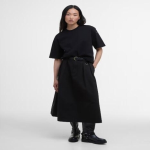 바버 여성 블랙 Phoebe 미디 스커트 URSK5F302 BK 피비 맥시 Midi Skirt_이미지