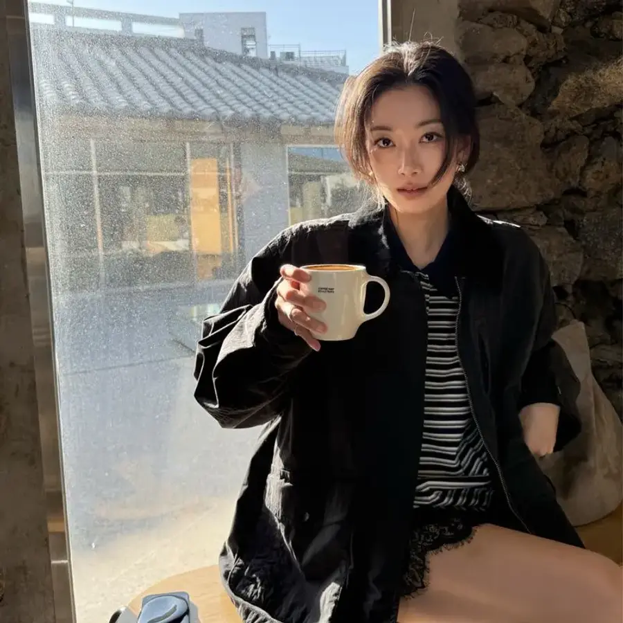 스튜디오톰보이 여성 카라 배색 워시드 점퍼 91F6213784