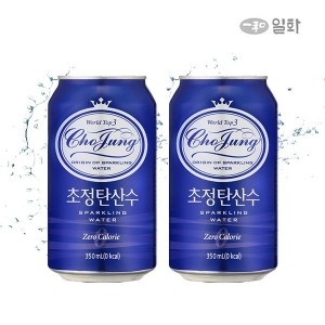 일화 1+1 초정탄산수 플레인 350ml 24캔총48캔_이미지