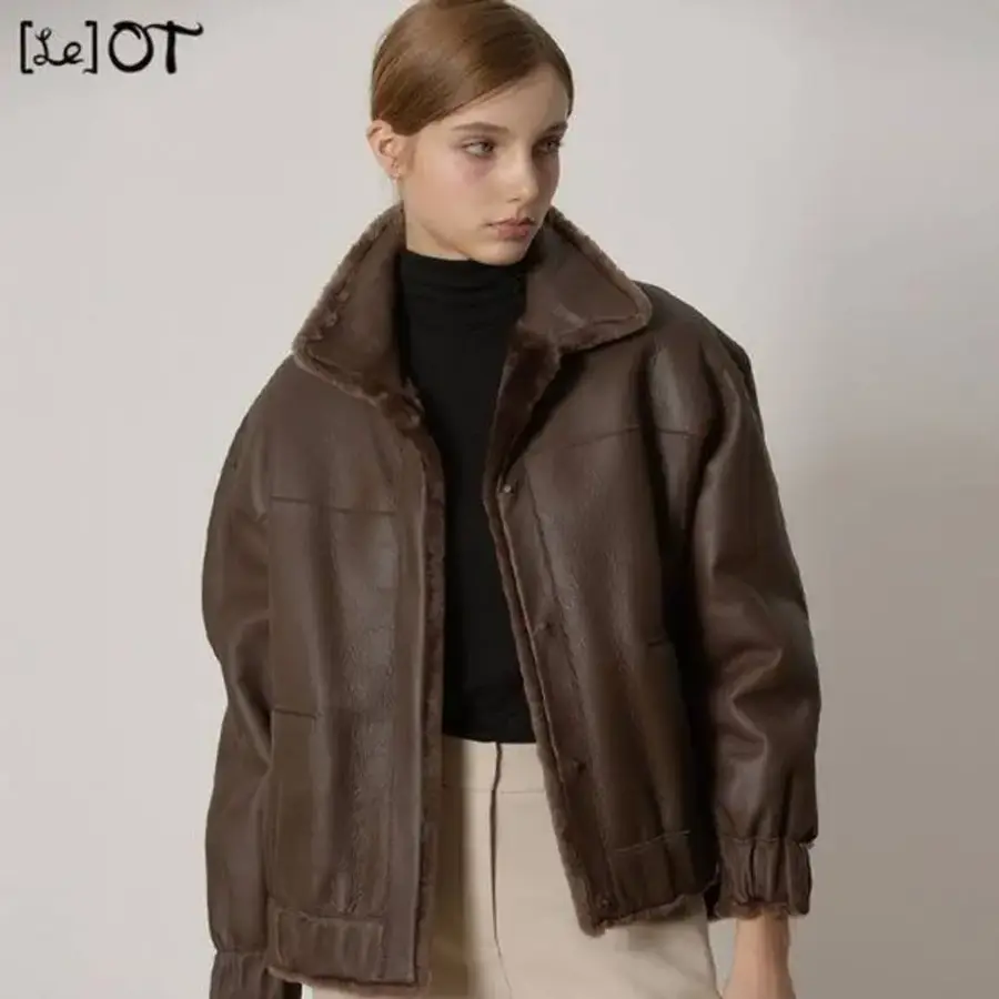 천연모피 더블페이스 하이넥 레더 무스탕리버시블-사이즈 5588다양 208946 1221780