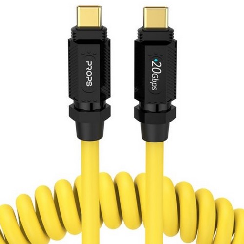 프롭스 USB3.2 PD PPS C to C타입 140W 코일 케이블 PC108YL이미지입니다. 누르면 해당 게시물로 새창이동합니다.