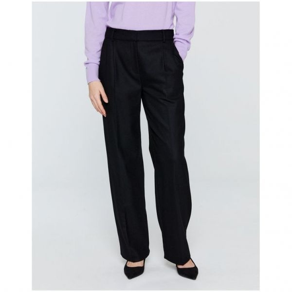 질스튜어트 뉴욕 우먼 리뷰이벤트 뉴욕 블랙 단색 울혼방 팬츠 JSPA3D660BK 399496