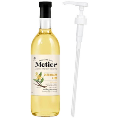  메티에 리치 바닐라 시럽 750ml + 펌프 [1개]