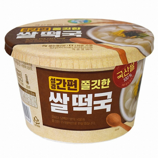 성경식품 지도표성경 간편 쫄깃한 쌀떡국 153g (18개)