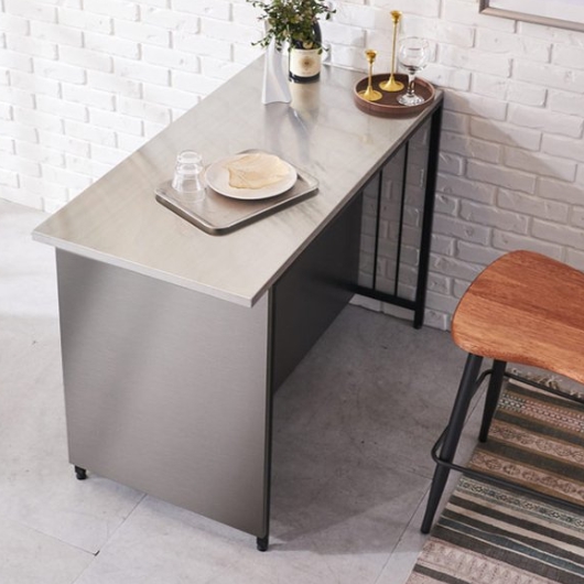 디작소 GAGU 주방 수납장 스텐 철제 홈바 1000 (의자별도)