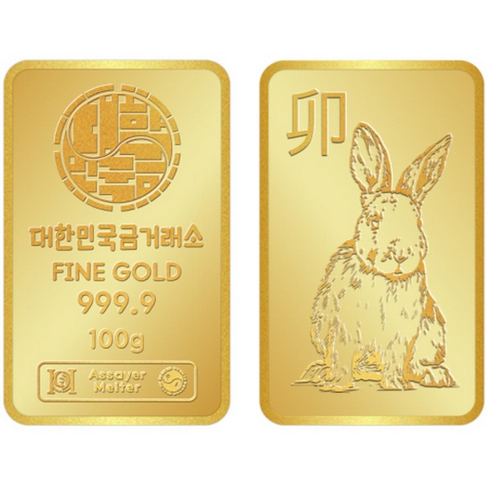 대한민국금거래소 2023 계묘년 토끼 골드바 100g