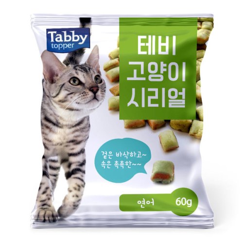 테비토퍼 테비 고양이시리얼 연어 60g (2개)_이미지