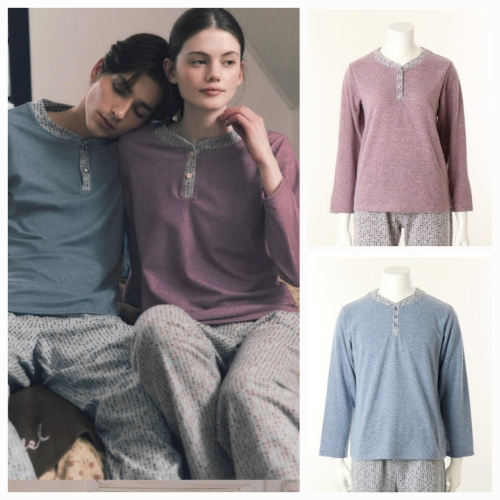 비너스 폴리 후기모 솔리드 커플 상의VEV3956M_이미지