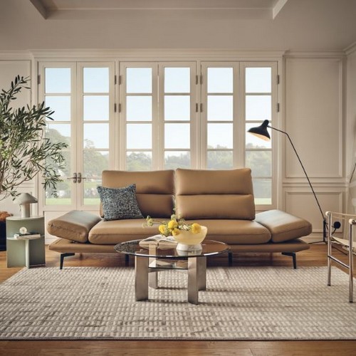 에싸 레미 스윙기능 론도 천연가죽 소파 3인용