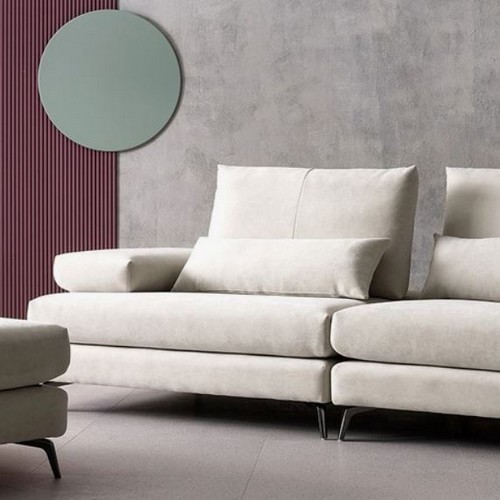 에싸 디오마레 와이드 스윙기능 리브 패브릭 소파 3인용 (스툴포함)_이미지