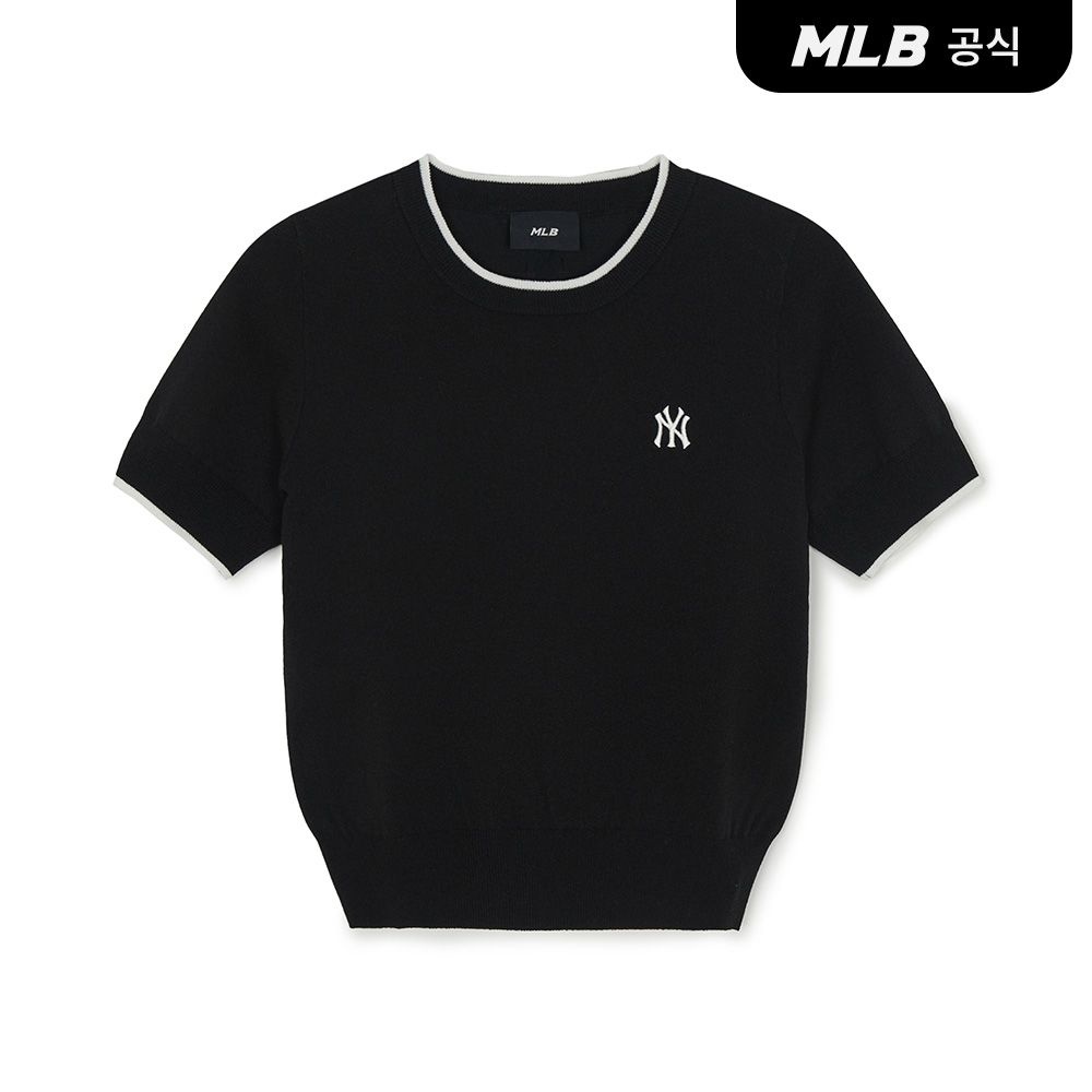 여성 바시티 냉감 반팔니트 NY Black 3FKPV0763-50BKS