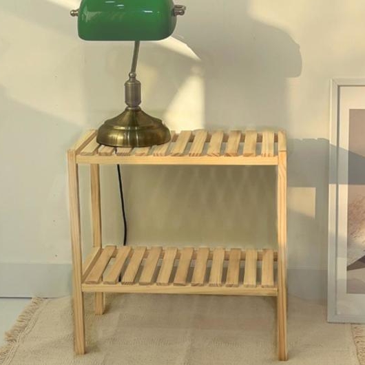 이크홈 원목 2단 수납 선반 500