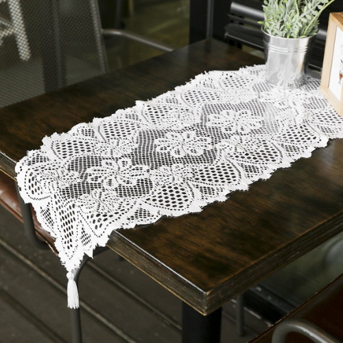 하늘무지개 프렌치 레이스 테이블 러너 33x91cm