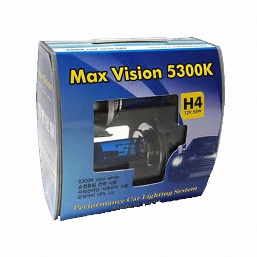 맥스비전 슈퍼화이트 5300K 할로겐램프 (H4, 55W)_이미지