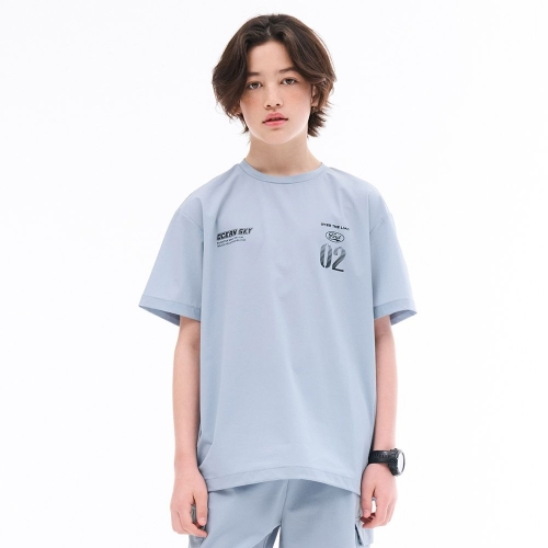 오션스카이 남아 스트레치 그래픽 반팔 티셔츠-EBJB5814D0D_이미지