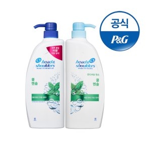 헤드앤숄더 쿨멘솔 샴푸 850ml+쿨멘솔 린스 850ml