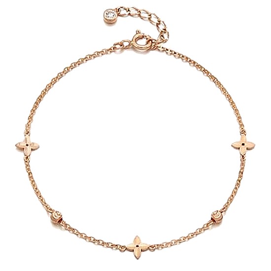 14K cjmall 몽슈와 통통 하트 투라인 팔찌 CLKR16502MPW