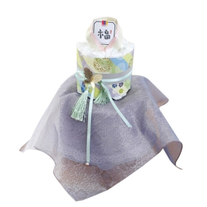 베이비베이커리 전통 기저귀 케익 돌용 은꽃색동