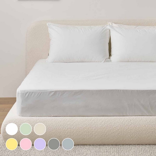 평안 아망떼 수퍼코튼 60수 고밀도 순면 홑겹매트리스커버 (라지킹 LK)_이미지