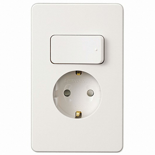 파나소닉ES신동아 리젠 스위치부 콘센트 1구 WRZ1137_이미지