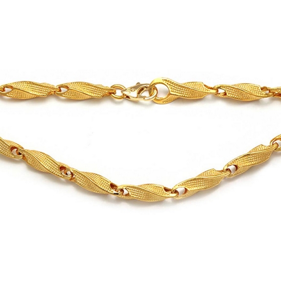 비앤비골드 꼬임 스틱 마디 체인 목걸이 37.5g_이미지