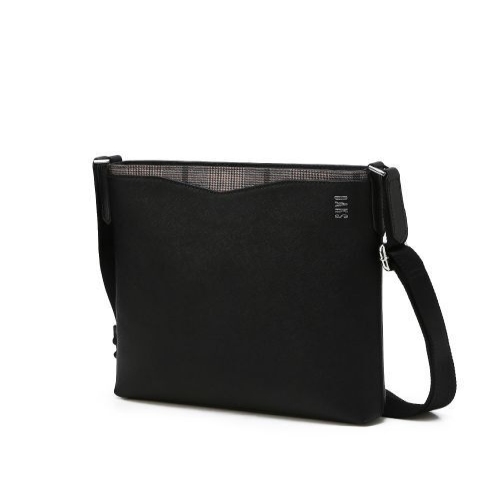 MENS ACCESSORIES 에딘버러 블랙 체크배색 소가죽 크로스백 DBBA5F054BK 190456