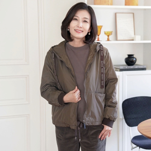 J31455 쌀쌀함이 느껴질때 후드 패딩자켓/엄마옷