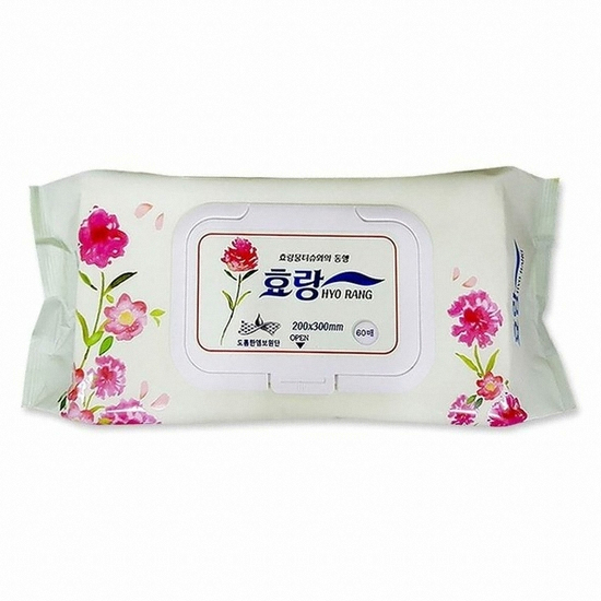 케어메이트 효랑 빅사이즈 엠보싱 물티슈 캡형 60매 (20팩)_이미지