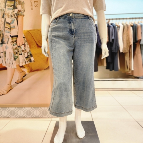 캐리스노트 CNESDP002 와이드 크롭 데님 팬츠